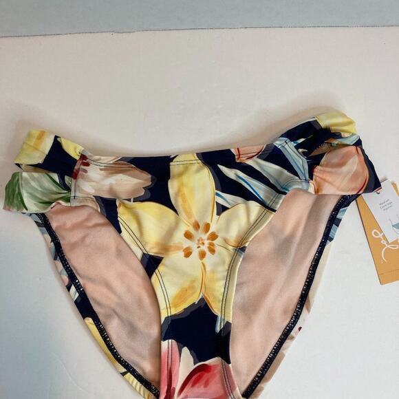 Kona Sol Swim Suit Bottoms Tropical Print Medium Bikini Bathing - Picture 2 of 6